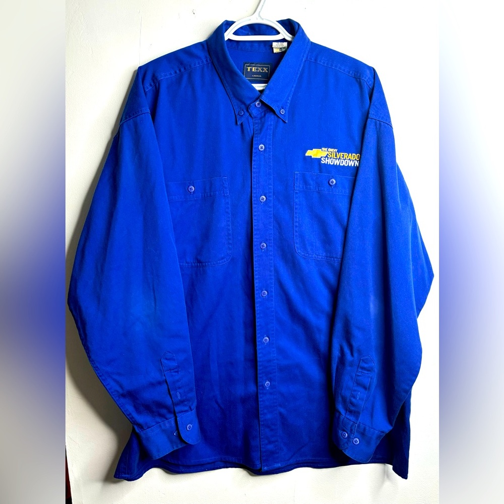 Men’s Chevrolet Silverado Showdown Men’s Button Up Long Sleeve Size XL Texx